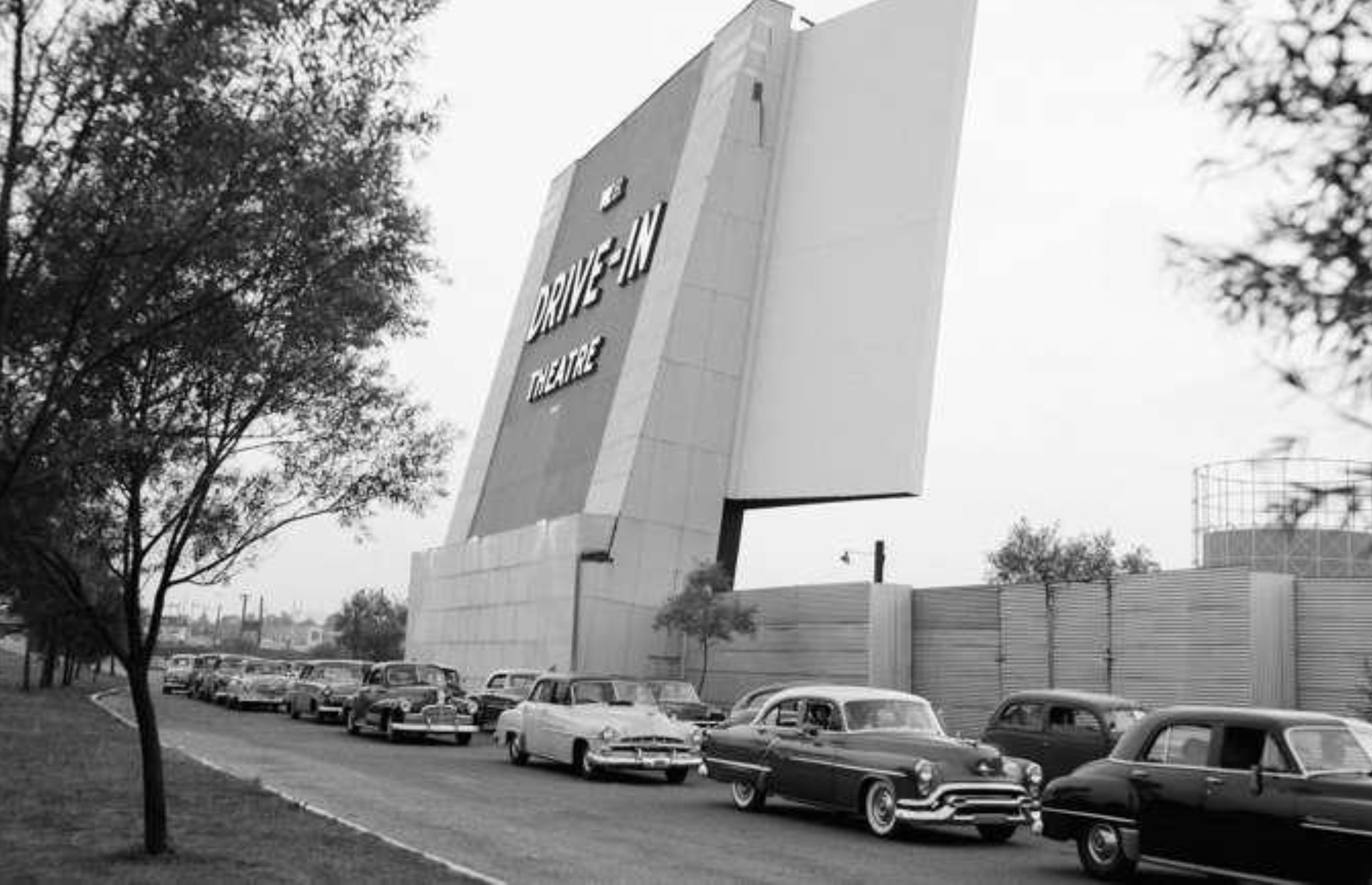Getting in line at the drive-in 